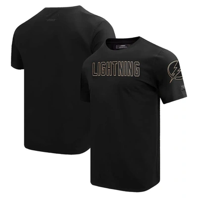 Pro Standard Black Tampa Bay Lightning Wordmark T-shirt