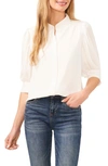 CECE PUFF SLEEVE BUTTON-UP SHIRT