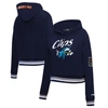 PRO STANDARD PRO STANDARD NAVY LA CLIPPERS 2023/24 CITY EDITION CROPPED PULLOVER HOODIE