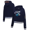Pro Standard Women's  Navy La Clippers 2023/24 City Edition Cropped Pullover Hoodie In Navy