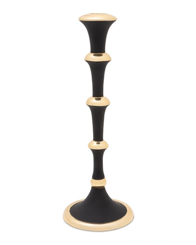 Classic Touch Decor 8.25"h Black And Gold Candlestick