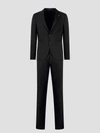Tagliatore Blue Virgin Wool Tuxedo Suit In Black