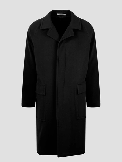 Tagliatore Wool Cashmere Blend Coat In Black
