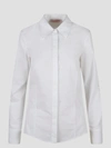 Valentino Compact Popeline Cotton Shirt In White
