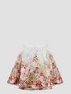 Zimmermann Wonderland Linen And Silk Flip Skirt In Multicolour