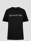Moncler Sequin-embellished Cotton T-shirt In Black