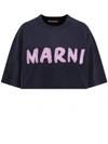 Marni Logo-print Cropped Cotton T-shirt