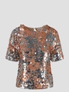 P.a.r.o.s.h Full Sequins Blouse In Metallic