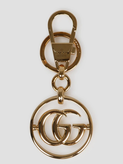 Gucci Double G Keychain In Metallic