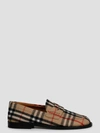 Burberry Hackney Check Penny Loafers In Brown