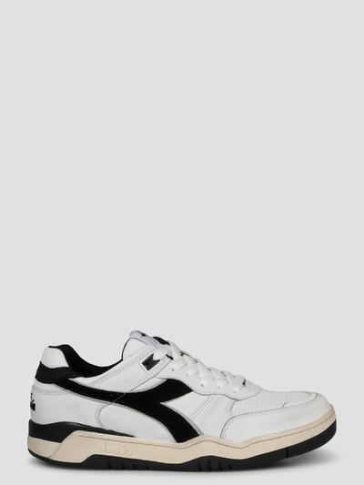 Diadora Trainers With Logo In White
