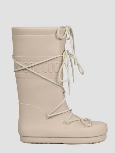 Moon Boot Rain Boots High In Cream