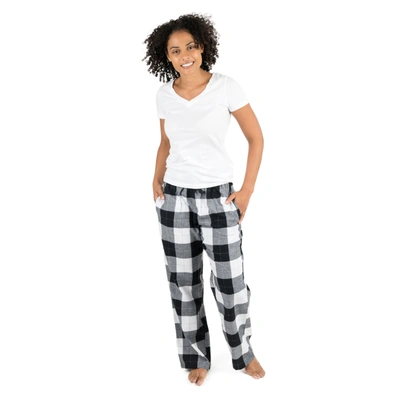 Leveret Christmas Womens Flannel Pajama Pants Plaid In Black