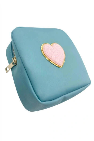 Xo Kendall Co Heart It All Pouch In Blue/pink