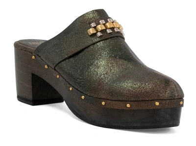 Calleen Cordero Rolex Clog In Gold Pearl In Green