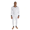 Leveret Mens Two Piece Cotton Pajamas Skeleton White
