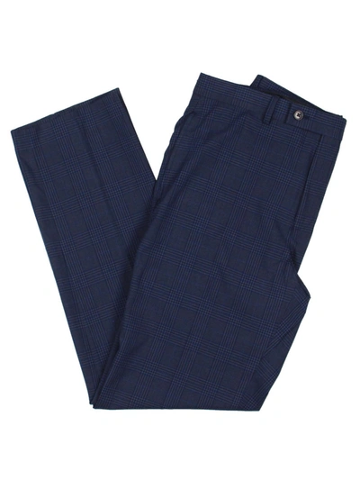 Lauren Ralph Lauren Norton Mens Classic Fit Plaid Dress Pants In Blue