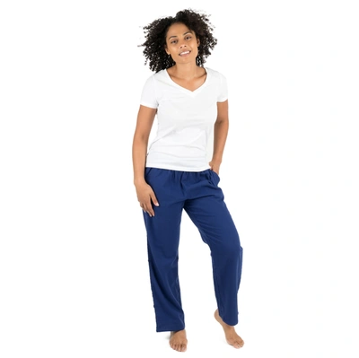 Leveret Womens Flannel Pajama Pants In Blue