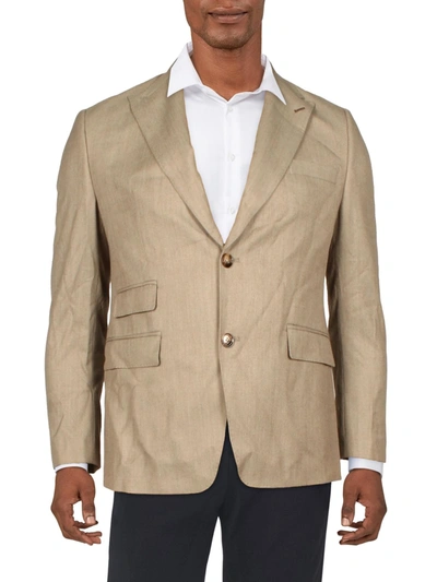 Tayion By Montee Holland Mens Wool Blend Classic Fit Suit Jacket In Beige