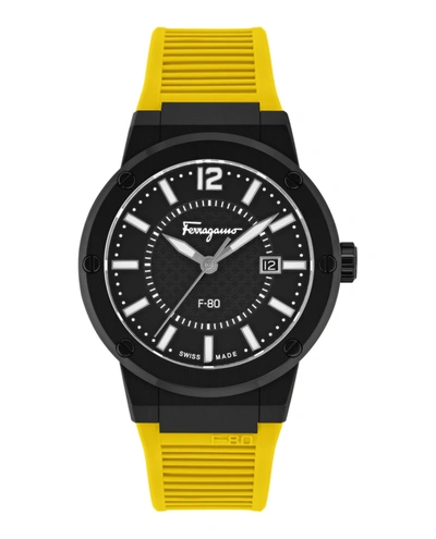 Ferragamo F-80 Watch In Black