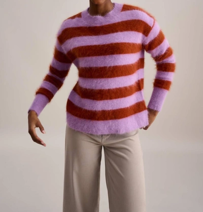 Bellerose Datipe Striped Angora Jumper In Purple