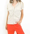 A SHIRT THING EOLIA PARACHUTE BUTTON UP IN SAND