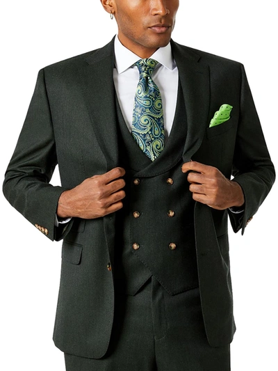 Tayion By Montee Holland Mens Wool Blend Separate Suit Jacket In Green