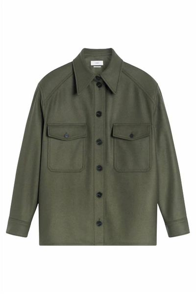 Closed Shirt Jacket In Pine Green