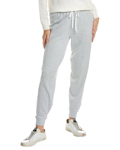 Forte Cashmere Coverstitch Cashmere-blend Jogger In Grey