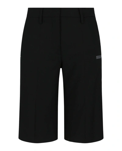 Off-white High-waisted Tailored Shorts In Black