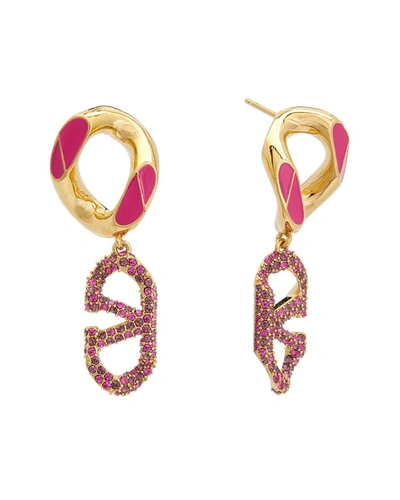 Valentino Garavani Vlogo Earrings In Gold