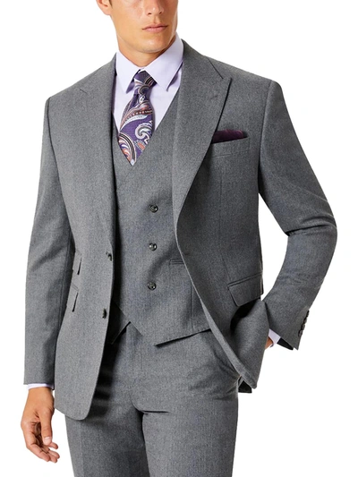 Tayion By Montee Holland Mens Wool Blend Classic Fit Suit Jacket In Grey
