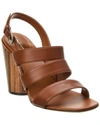 FERRAGAMO FERRAGAMO TREZZE LEATHER SANDAL