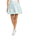 SEA NY DARYL BLEACHED DENIM MINI SKIRT