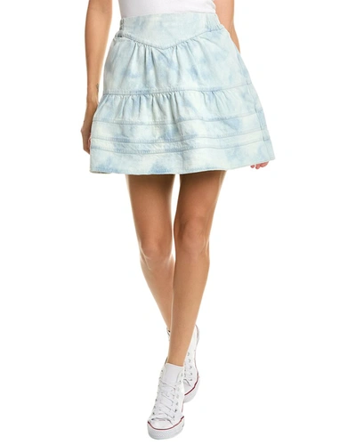 Sea Ny Daryl Bleached Denim Mini Skirt In Blue