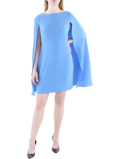 Ralph Lauren Petra Womens Mini Party Sheath Dress In Sky Blue
