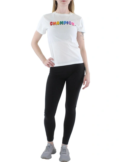 Champion Womens Logo Fitness Shirts & Tops In White