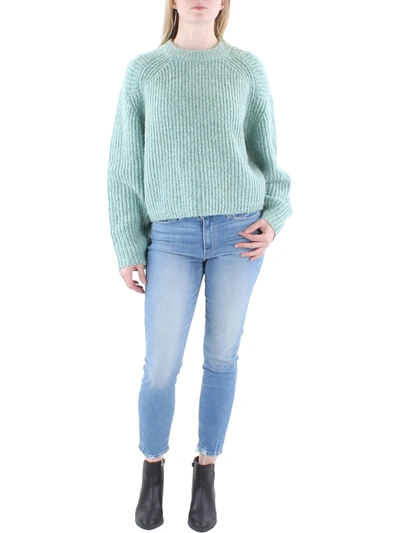 Rebecca Minkoff Womens Wool Blend Button Down Cardigan Sweater In Green