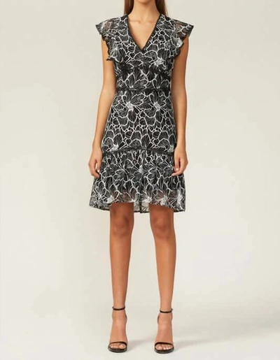 Adelyn Rae Lace Dress In Black/white