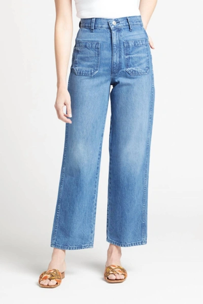 Amo Patch Pocket Jeans In Delight In Blue