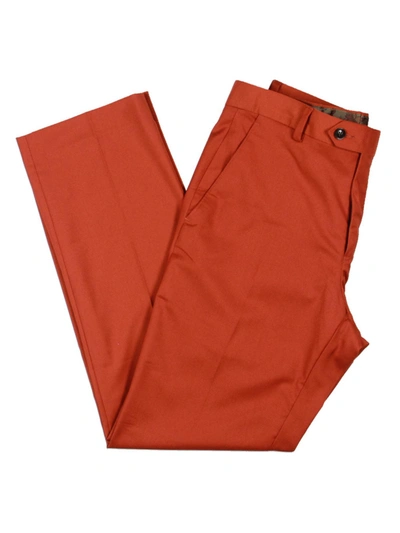 Sean John Mens Classic Fit High Rise Suit Pants In Red