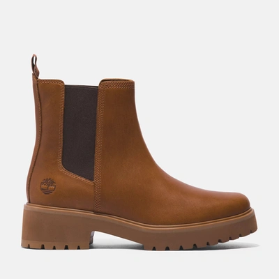 Timberland Women's Carnaby Cool Mid Chelsea Boot In Rust Nubuck