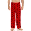 LEVERET CHRISTMAS MENS FLEECE PAJAMA PANTS MOOSE