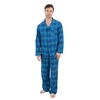 Leveret Christmas Mens Two Piece Flannel Pajamas Plaid In Blue