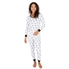Leveret Womens Two Piece Cotton Pajamas Skeleton White In White