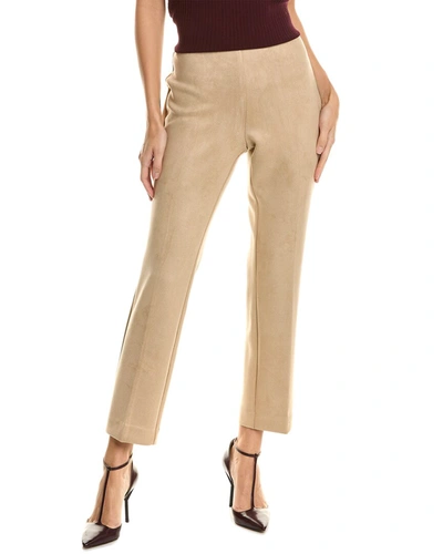 Anne Klein Pull-on Hollywood Waist Straight Ankle Pant In Brown