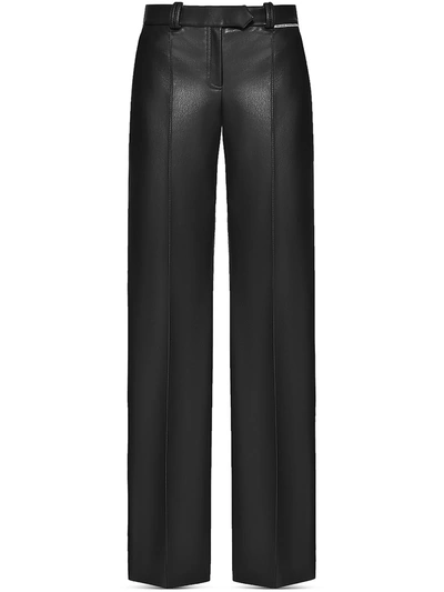 Aleksandre Akhalkatsishvili Black Faux-leather Wide-leg Trousers