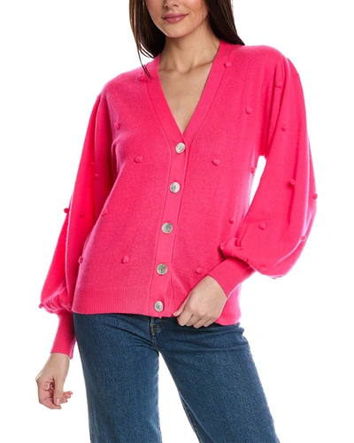 Brodie Cashmere Bonny Bobble Cashmere Cardigan In Pink