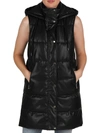 STELLA & LORENZO WOMENS FAUX LEATHER QUILTED OUTERWEAR VEST