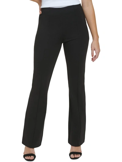 Calvin Klein Womens Pleated Business Flared Pants In Black